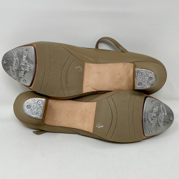 Capezio Beige Leather Mary Jane Tap Shoes - Picture 9 of 16